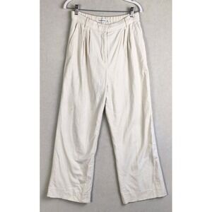 Abercrombie & Fitch Linen Wide Leg Pants Women M Boho Coastal Beach